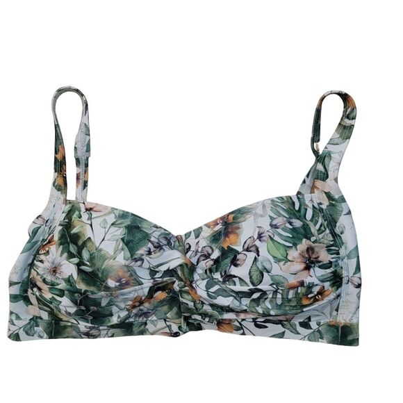 NipTuck floral twist bandeau bikini top size 12 - Picture 1 of 5